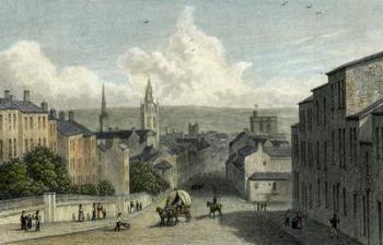 Newcastle from Westgate Hill, engraved by Edward Finden, 1830 (engraving) | Obraz na stenu