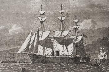 HMS Sultan at the Queen's Jubilee Naval Review, from 'The Illustrated London News', July 1887 (litho) | Obraz na stenu