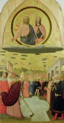 Pope Liberius (r.352-66) Founding the Basilica of Santa Maria della Neve (oil on panel) | Obraz na stenu