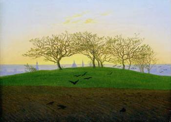 Hills and Ploughed Fields near Dresden (oil on canvas) | Obraz na stenu
