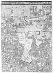 A Map of Moorfields and Hoxton, London, 1746 (engraving) | Obraz na stenu