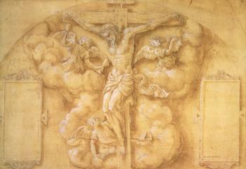 The Crucifixion, 1547 (pencil heightened with white on paper) | Obraz na stenu