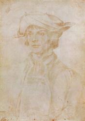 Portrait of Lucas van Leyden (1494-1533), Dutch painter and engraver, 1521 (silverpoint drawing on paper) | Obraz na stenu