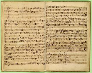 Pages from Score of the 'St. Matthew Passion', 1727 (pen and ink on paper) | Obraz na stenu