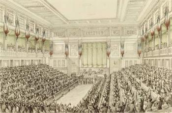 First Meeting of the National Assembly, 4th May 1848 (coloured engraving) | Obraz na stenu
