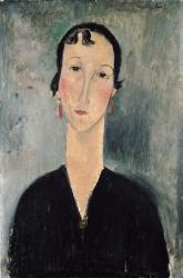 Woman with Earrings (oil on canvas) | Obraz na stenu