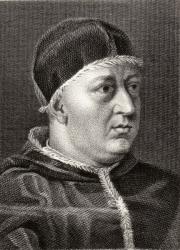 Pope Leo X (1475-1521) (engraving) | Obraz na stenu