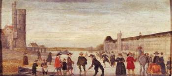 Skaters on the Seine in 1608 (oil on canvas) | Obraz na stenu
