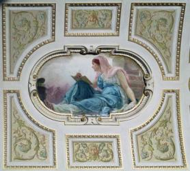 Allegorical figure of History, 1890 (ceiling painting) | Obraz na stenu