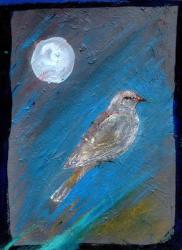 Moon Bird, 2016, (oil on paper) | Obraz na stenu