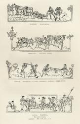 January, February, March and April, from 'The Julius Calendar and Hymnal', illustration from 'History of the English People' (engraving) (b/w photo) | Obraz na stenu