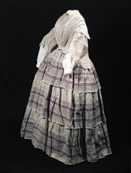 Crinoline dress, 1850-60 (printed muslin) | Obraz na stenu