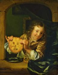 Boy with Pancakes (oil on panel) | Obraz na stenu