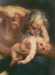 Saturn Devouring his Son, 1636 (oil on canvas) (detail of 36857) | Obraz na stenu