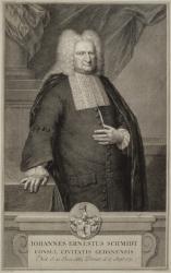 Johann Ernst Schmidt, c.1732 (engraving) | Obraz na stenu