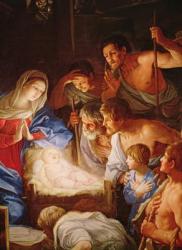 The Adoration of the Shepherds, detail of the group surrounding Jesus (oil on canvas) | Obraz na stenu