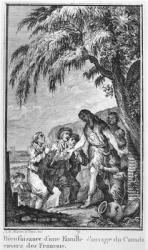 Illustration from 'Histoire philosophique et politique des deux Indes' by Abbe Guillaume Raynal (1713-96) (engraving) (b/w photo) | Obraz na stenu
