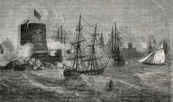 The Port of Toulon in the 18th Century (engraving) | Obraz na stenu