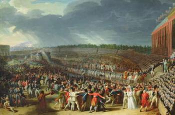 The Celebration of the Federation, Champs de Mars, Paris, 14 July 1790 (oil on canvas) | Obraz na stenu