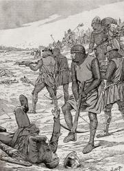 Battle of Bouvines, 1214. From Agenda Buvard du Bon Marche published 1917. | Obraz na stenu