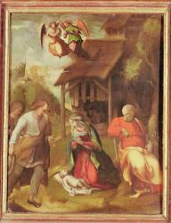 Adoration of the Shepherds, 1516 (oil on panel) | Obraz na stenu