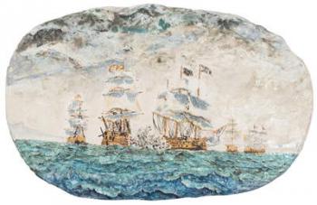 Battle of Trafalgar 1805, 1998, (Glazed Porcelain Ceramic) | Obraz na stenu